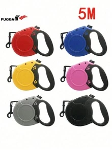 可伸缩狗绳，自动伸缩尼龙绳，适用于大型犬散步 - 彩色 - 查看 2