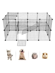 1 Piece Diy Pet Cage Parts, Including Pet Fences, Square Iron Mesh, Ladders, Partitions, And Cages Suitable For Homemade Cats, Dogs, Rabbits, - Multicolor - View 2