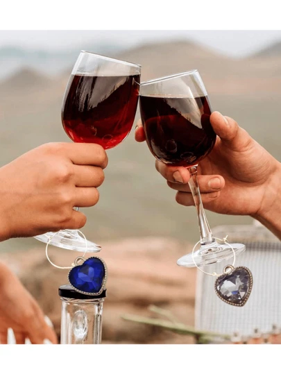 6 chiếc, phụ kiện trang trí ly rượu vang, thẻ đánh dấu ly rượu vang, phụ kiện nhận biết ly rượu vang, thẻ đánh dấu đồ uống, thẻ ly rượu vang cho Giáng sinh, Lễ Tạ ơn, Sinh nhật, Tiệc rượu vang.