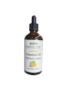 1/2pcs 100ml Pure Natural Lemon Essential Oil, Suitable For Sensitive Skin, Light Beige, Multi-Purpose For Massage, Bath, Face, Body, Hair And Eyelash Care, Hypoallergenic Formula. - lemon - View 6