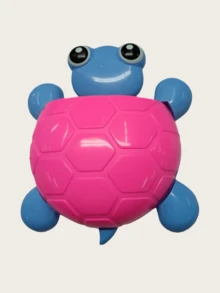 1个可爱乌龟造型壁挂收纳架，带强力吸盘，卡通造型，可作牙刷架和浴室收纳架，多用途PP材质容器，可收纳牙膏、笔、化妆刷等，节省空间，旅行收纳好帮手，亦可作儿童房装饰收纳架 - 紅色 - 查看 5