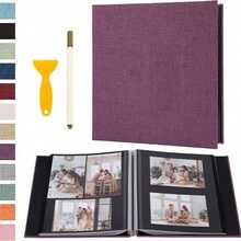 1 cuốn album ảnh tự dính có nam châm, kích thước 4x6, 5x7, 8x10 inch, sổ vẽ kèm bút kim loại, thích hợp làm quà tặng, quà gia đình, quà cưới, kích thước 11x10.6 inch, 40 trang, màu trắng, quà tặng sinh nhật, tốt nghiệp. - Nhiều màu - Xem 1