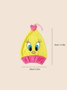 LOONEY TUNES X Joivida Tweety Bird Plush Microfiber Dry Hair Cap – Cute & Absorbent Towel Hat And Adults - Multicolor - View 4