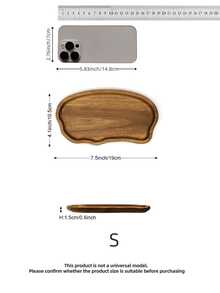 1/2 Pieces Wooden Tray, Cloud-Shaped Tray, Rainbow-Shaped Tray, Wooden Tray, Beauty Display Tray, Perfume Tray, Bathroom Tray, Wooden Tray For Tableware, Cake Tray, Kitchen Tray, Birthday Display Stand, Garden Tray, Paper Cupcake Tray, Suitable For Birthday - Brown - View 8