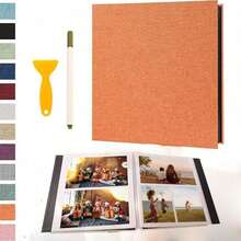 1 cuốn album ảnh tự dính có nam châm, kích thước 4x6, 5x7, 8x10 inch, sổ vẽ kèm bút kim loại, thích hợp làm quà tặng, quà gia đình, quà cưới, kích thước 11x10.6 inch, 40 trang, màu trắng, quà tặng sinh nhật, tốt nghiệp. - Nhiều màu - Xem 8