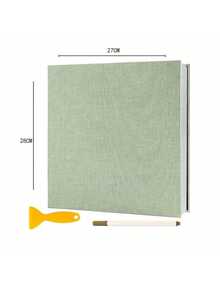 1 cuốn album ảnh tự dính có nam châm, kích thước 4x6, 5x7, 8x10 inch, sổ vẽ kèm bút kim loại, thích hợp làm quà tặng, quà gia đình, quà cưới, kích thước 11x10.6 inch, 40 trang, màu trắng, quà tặng sinh nhật, tốt nghiệp. - Nhiều màu - Xem 2