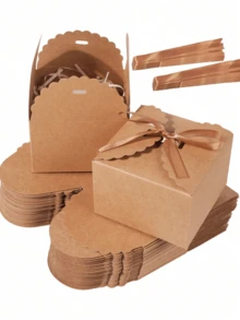 24/12pcs Kraft Paper Gift Boxes, White Candy Box Decorative Snack Boxes, Gift Boxes For Cakes, Cookies, Candies, And Handmade Exploding Bath Salt Shower Soaps, Suitable For Christmas, Birthdays, Holidays, Weddings (Solid Color) - Multicolor - View 1