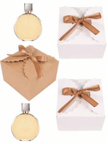 24/12pcs Kraft Paper Gift Boxes, White Candy Box Decorative Snack Boxes, Gift Boxes For Cakes, Cookies, Candies, And Handmade Exploding Bath Salt Shower Soaps, Suitable For Christmas, Birthdays, Holidays, Weddings (Solid Color) - Multicolor - View 5