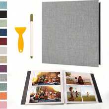 1 cuốn album ảnh tự dính có nam châm, kích thước 4x6, 5x7, 8x10 inch, sổ vẽ kèm bút kim loại, thích hợp làm quà tặng, quà gia đình, quà cưới, kích thước 11x10.6 inch, 40 trang, màu trắng, quà tặng sinh nhật, tốt nghiệp. - Nhiều màu - Xem 9