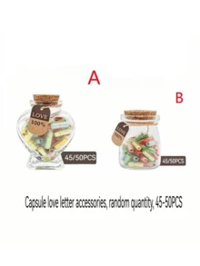 1PC,Message In A Bottle Cute Things Gifts For Boyfriend/Girlfriend,Capsule Pills Love Message Note In A Glass Bottle,Cute Love Pills Smiling Face Love Friendship Letter With Wishing Bottle,Valentines Day Love Capsule Letters Romantic Paper Love Message - Message In a Bottle - View 9