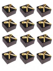 24/12pcs Kraft Paper Gift Boxes, White Candy Box Decorative Snack Boxes, Gift Boxes For Cakes, Cookies, Candies, And Handmade Exploding Bath Salt Shower Soaps, Suitable For Christmas, Birthdays, Holidays, Weddings (Solid Color) - Multicolor - View 12