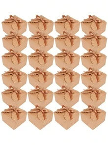 24/12pcs Kraft Paper Gift Boxes, White Candy Box Decorative Snack Boxes, Gift Boxes For Cakes, Cookies, Candies, And Handmade Exploding Bath Salt Shower Soaps, Suitable For Christmas, Birthdays, Holidays, Weddings (Solid Color) - Multicolor - View 17