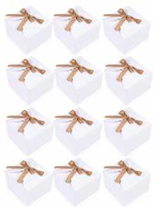 24/12pcs Kraft Paper Gift Boxes, White Candy Box Decorative Snack Boxes, Gift Boxes For Cakes, Cookies, Candies, And Handmade Exploding Bath Salt Shower Soaps, Suitable For Christmas, Birthdays, Holidays, Weddings (Solid Color) - Multicolor - View 16