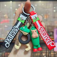 7pcs Cartoon Italian Brainrot Keychain - Durable PVC, Perfect For Bags & Cars, Ideal Gift For Men - Multicolor - View 4