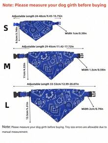 PETSIN 1 pieza Pañuelo triangular ajustable para mascotas perros y gatos, lavable, tipo bandana, collar, babero, decoración para el cuello de gatos, disfraz para fiestas de cumpleaños - Multicolor - Ver 5