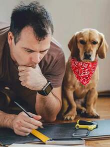 PETSIN 1 pieza Pañuelo triangular ajustable para mascotas perros y gatos, lavable, tipo bandana, collar, babero, decoración para el cuello de gatos, disfraz para fiestas de cumpleaños - Multicolor - Ver 3