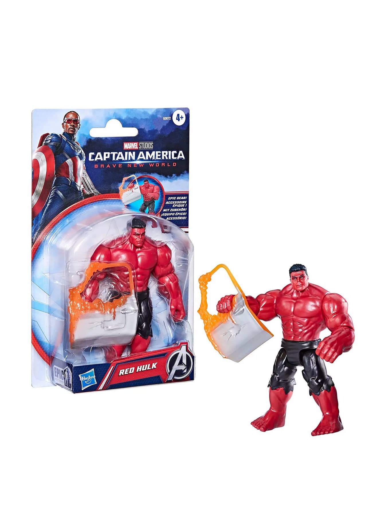 Hasbro Marvel Avengers Epic Hero Series Captain America: Brave New World Red Hulk Action Figure G00725L0 - Multicolor - View 1