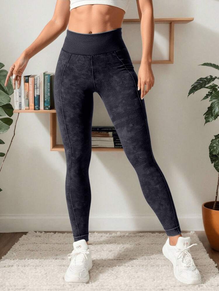1 par de leggings de yoga para mujer, diseñados para realzar la figura y levantar los glúteos, adecuados para el uso diario, el entrenamiento físico y las actividades deportivas. - Negro 06CK - Añade 3