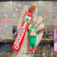 7pcs Cartoon Italian Brainrot Keychain - Durable PVC, Perfect For Bags & Cars, Ideal Gift For Men - Multicolor - View 3