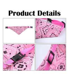 PETSIN 1 pieza Pañuelo triangular ajustable para mascotas perros y gatos, lavable, tipo bandana, collar, babero, decoración para el cuello de gatos, disfraz para fiestas de cumpleaños - Multicolor - Ver 2