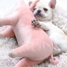 1pc Pink Cute Lifelike Simulation Pig/Cat/Dog Toy For Stress Relief - Pink - View 1