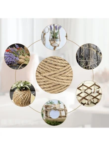 1pc Assorted 2/3/4mm Yellow Rope, Plumbing Braid, DIY Craft Rope, Art Decoration, Gift Packaging Rope - Brown - View 8