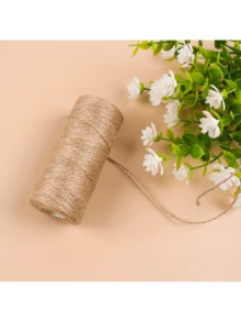 1pc Assorted 2/3/4mm Yellow Rope, Plumbing Braid, DIY Craft Rope, Art Decoration, Gift Packaging Rope - Brown - View 3