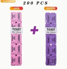 100/200张抽奖券、双人券、活动门票、入场券、班级奖励、筹款活动和幸运抽奖 - 彩色 - 查看 9