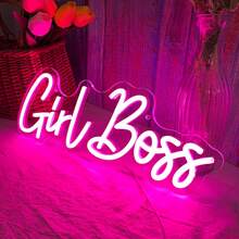 Girl Boss LED Ambient Light Fixture With Lettering, A Creative Ambient Light, Connects Via USB, Suitable For Holiday Decorations, Room Decor, Gifts, Parties, Dates, And Various Other Occasions. - Multicolor - View 2