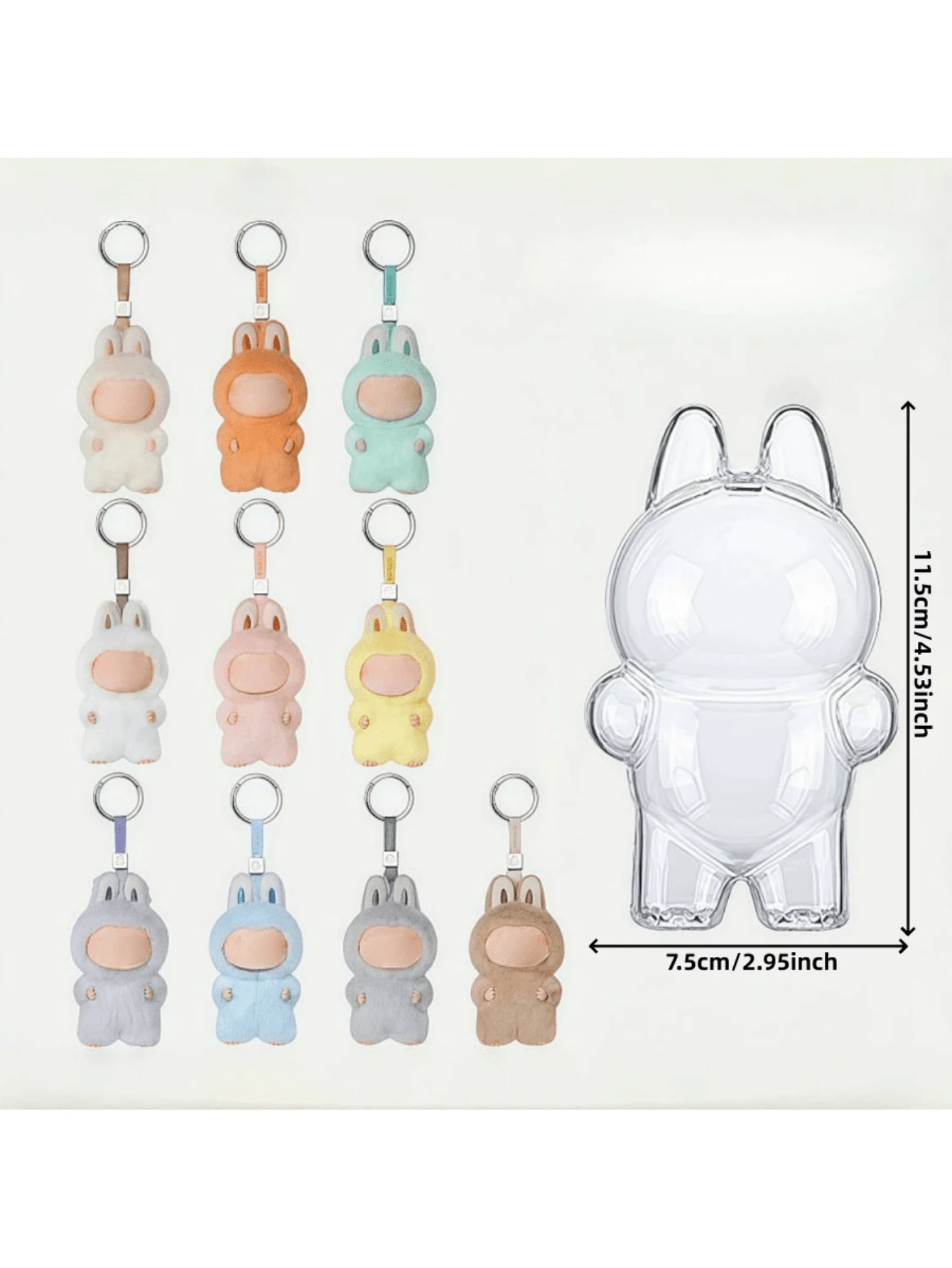 [Transparent Acrylic Protective Box] 1/2/3/6 Pieces, Suitable For LABUBU4.0/3.0/2.0/1.0 Mini Protective Box, 2025 New Protective Box, Acrylic Storage Box, Dustproof Protective Box, Transparent Storage Box, Very Suitable For Collecting And Displaying LABUBU4.0 | Love Monster Badge | Series Plush Toys. - Multicolor - View 1