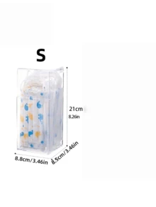 1pc Clear Face Cover Storage Box, Multifunction Desk Organization For Home - Multicolor - View 2