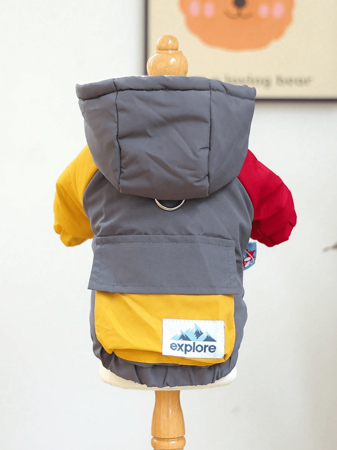 1件装宠物衣服,适用于猫狗,可爱宠物服装,适合小型犬和幼犬,秋冬季保暖舒适,适合狗狗和探险家 - 灰色 - 灰色 - 查看 1