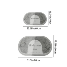1pc Slogan Graphic Bath Rug Home Bathroom Decor Floor Carpet Outdoor Rug Door Mat Fall Decor Bathroom Accessories Back To School Entryway Decor - Grey - View 2