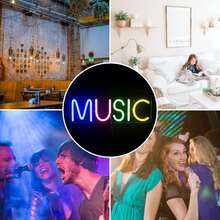 MUSIC Ambient LED Lights, Featuring Creative Letter Designs, Connect Via USB, Suitable For Holiday Decorations, Room Decor, Gifts, Celebrations, Parties, Dates, And Various Other Occasions. - Multicolor - View 6