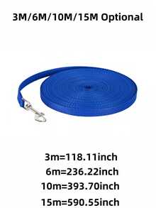 1pc Pet Leash. Sturdy And Durable, Suitable For Long Walks. Comes With A High-Quality Hook, Durable, Bite-Proof, And Rust-Proof; Suitable For Small, Medium, And Large Dogs. - Blue - View 2