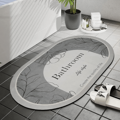 1件标语图案浴室地毯 家居浴室装饰 地板地毯 户外地毯 门垫 秋季装饰 浴室配件 返校季 入口装饰