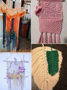 1条3毫米100米DIY手工编织绳/流苏绳/装饰绳/挂毯线/捆扎绳/工艺用品套装 - 霧霾藍 - 查看 5