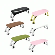 可调节U型美甲师扶手 - 白色PU皮革手托 - 彩色 - 查看 1