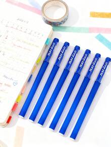 10PCS Blue Matte Rod Neutral Pen 0.5 Water Pen Signature Water Based Black Blue Red Pen Student Supplies Office Stationery - Blue - View 5