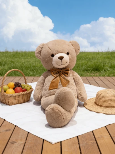 POKOJA LAND Gấu bông khổng lồ, Gấu bông dễ thương ngoại cỡ, Màu trắng, nâu nhạt, nâu đậm, ba màu tùy chọn, Quà tặng sinh nhật, lễ hội, bạn gái, ngày Valentine cho trẻ em