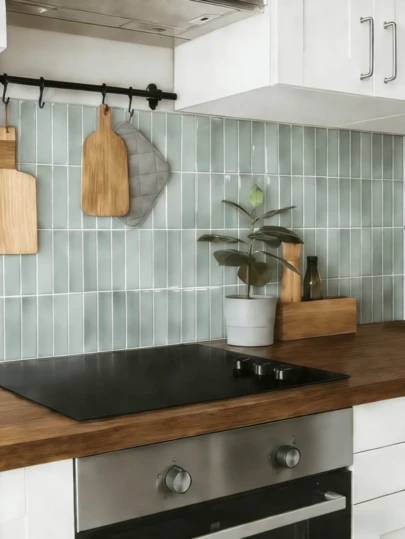 5pcs 3D Foam Wall Tile Stickers, Self-Adhesive, Waterproof, Anti-Collision, Easy Stick & Peel, Easy Clean, Free Cutting, 9*11.4inch For Kitchen, Living Room, Bathroom, Corridor