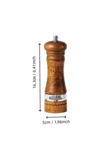 1pc, Pepper Grinder, Household Sea Salt Ginder, Wooden Spice Grinder, Manual Pepper Mill, Spice Crusher, Reusable Spice Bottle For BBQ Picnic Camping, Kitchen Gadgets, Valentine's Day Gifts, Kitchen Decoration - Multicolor - View 7
