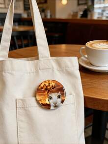 Joivida Cute Funny Cat Face Brooch 1PC 3PC 5PC Set 2D Flat Design Vibrant Colorful Illustration Lightweight Plastic Alloy Unique Party Artwork Perfect Gift For Cat Lovers Friends Classmates Colleagues Fashion Lapel Pin Bag Hat Clothing Decoration Kawaii Cartoon Animal Pin Niche Accessories Daily Wear Holiday Gift - Multicolor - View 5