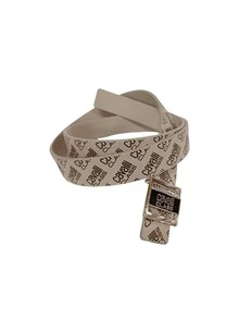 Women's Logo Print Belt Beige - Beige - View 2