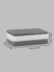 24件套清洁海绵、百洁布、方形抹布、简约洗碗巾、水槽/炉灶清洁布、抗菌可水洗清洁刷，厨房用品，小型厨房清洁工具 - 灰色 - 查看 2