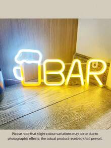 1PC Neon Bar Sign,LED Neon Bar Cup Logo , Battery Or USB Powered Neon Light For Home Bar, Bar, Party Wall Decor - Multicolor - View 18