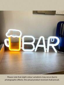 1PC Neon Bar Sign,LED Neon Bar Cup Logo , Battery Or USB Powered Neon Light For Home Bar, Bar, Party Wall Decor - Multicolor - View 17