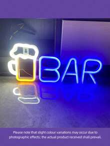 1PC Neon Bar Sign,LED Neon Bar Cup Logo , Battery Or USB Powered Neon Light For Home Bar, Bar, Party Wall Decor - Multicolor - View 16