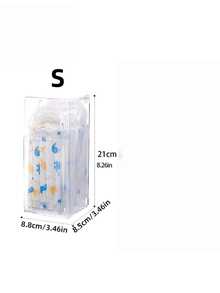 1pc Clear Face Cover Storage Box, Multifunction Desk Organization For Home - Multicolor - View 7