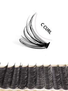1盒320根40D簇状假睫毛DIY嫁接套装C卷长貂毛效果假睫毛 - C - 查看 3
